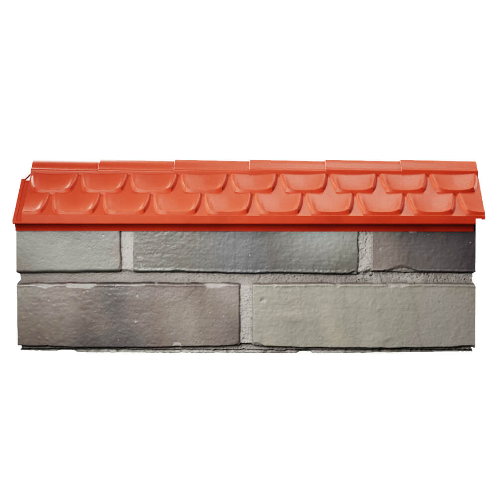 Парапет Zking Эльбрус Красный с посадкой на 0.5 кирпича (130мм) в Миассе фото