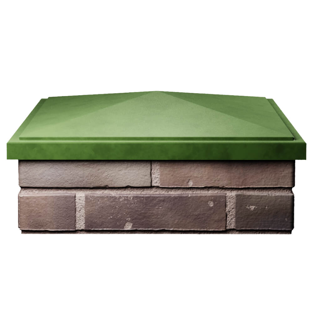 Колпак Zking БонаМоно Зеленый на столб 2х2 кирпича (515х515, 530х530мм) Миасс фото