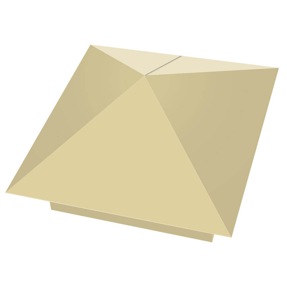 Колпак металлический 400х400мм RAL1014 Бежевый заборный Миасс фото