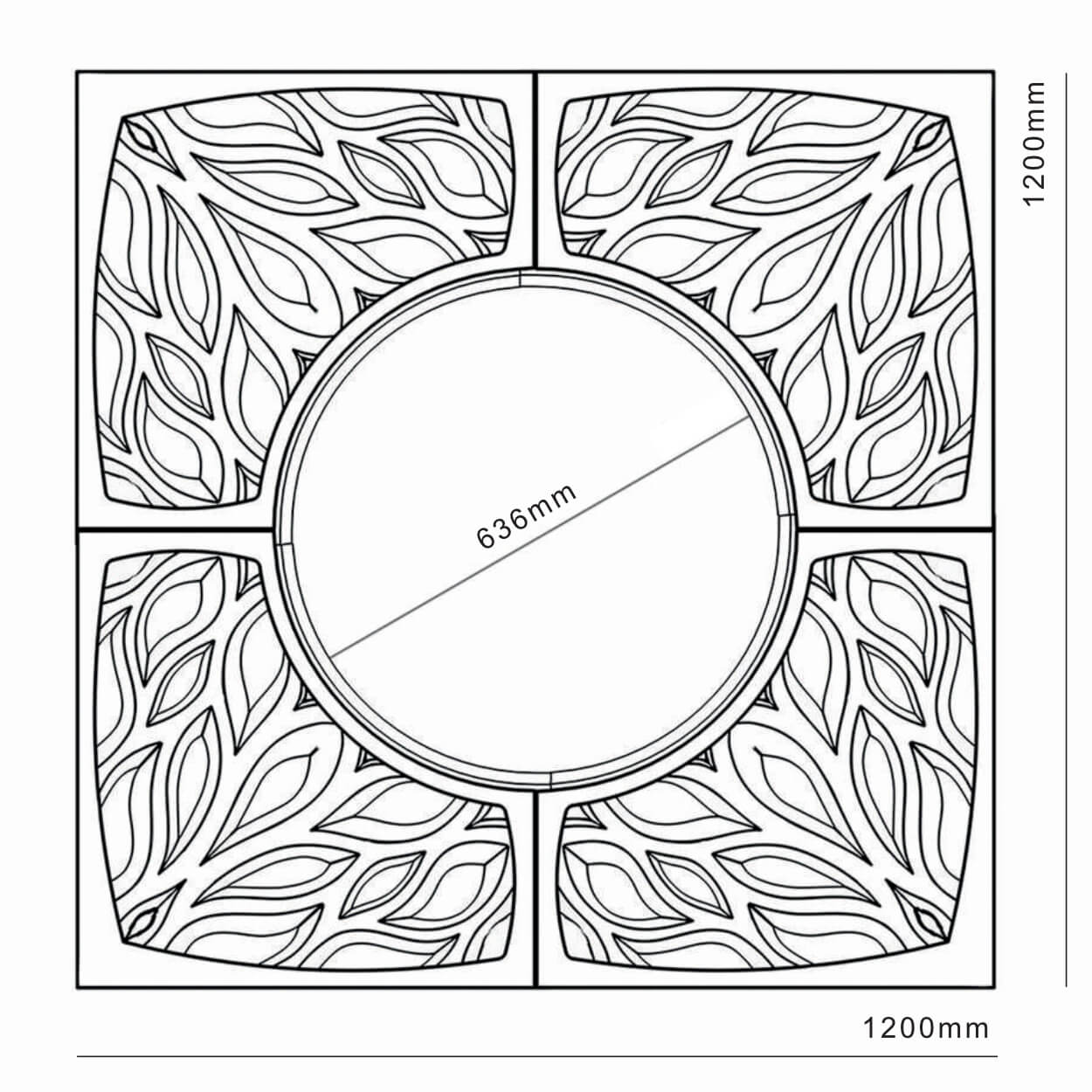 Приствольная решетка для дерева ZKING CRUST 1.2х1.2м Черная в Миассе фото