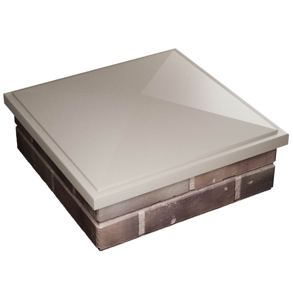 Колпак Zking БонаМоно Бежевый на столб 2х2 кирпича (515х515, 530х530мм) в Миассе фото