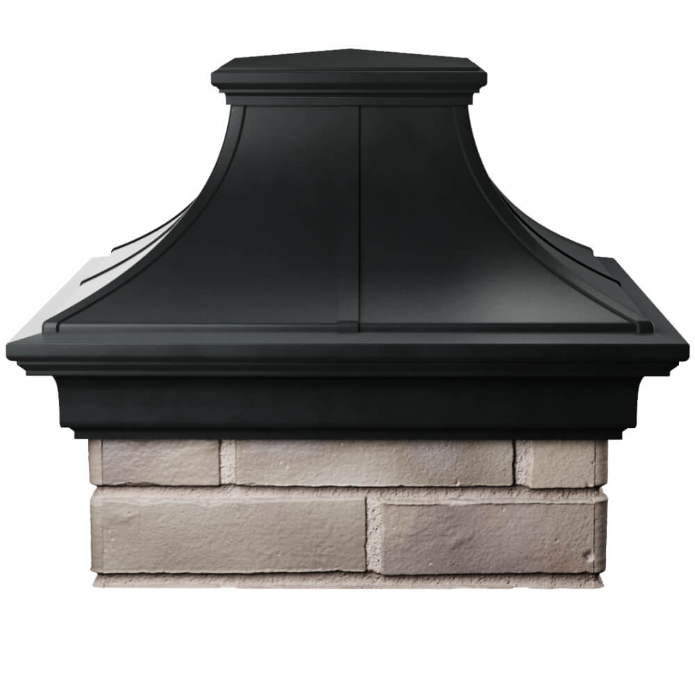 Колпак Zking Монблан Премиум Черный на столб 1.5х1.5 кирпича (385х385мм) Миасс фото