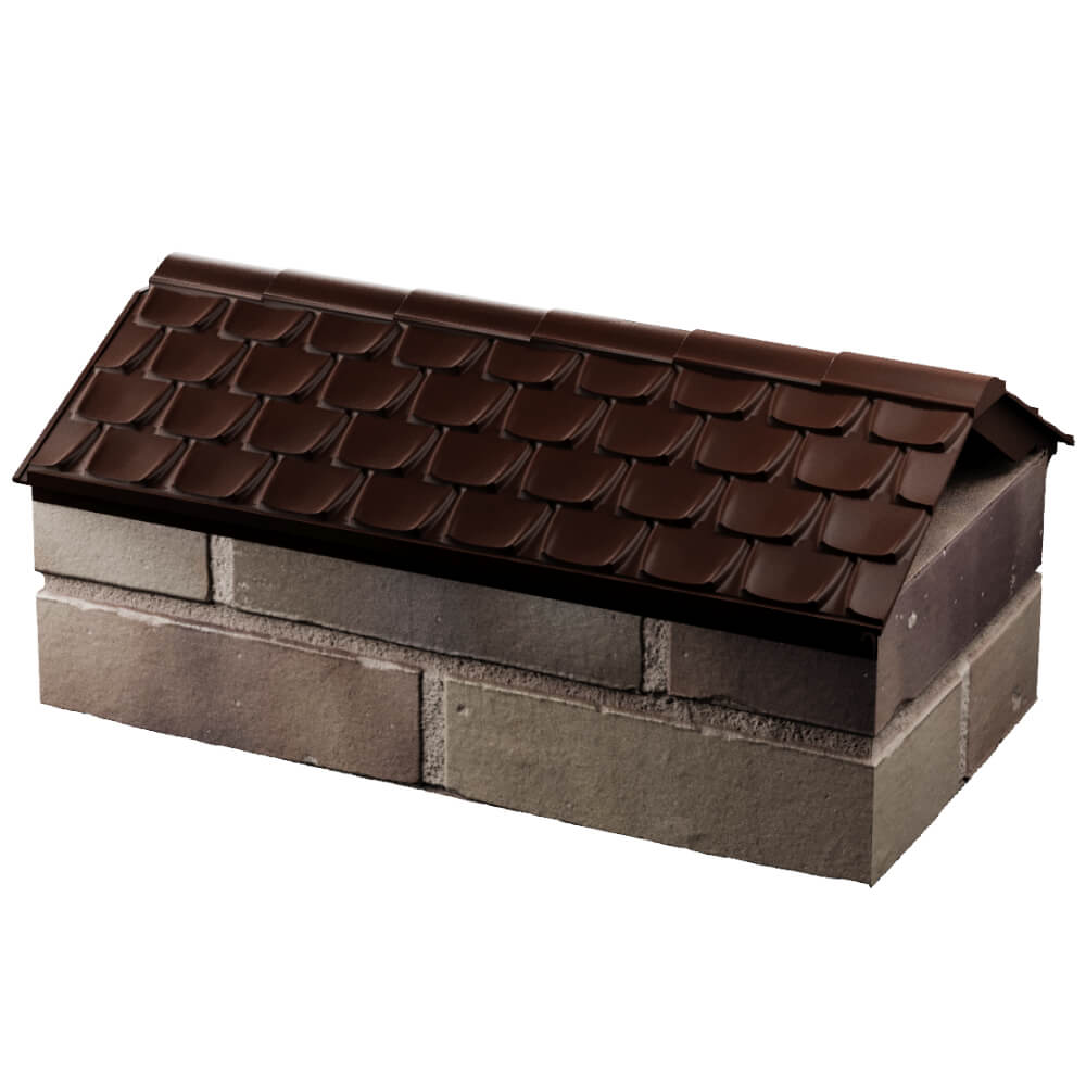 Парапет Zking Эльбрус Коричневый с посадкой на 1 кирпич (255мм) в Миассе фото