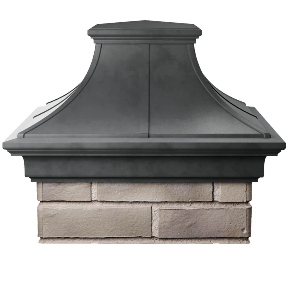 Колпак Zking Монблан Премиум Серый на столб 1.5х1.5 кирпича (385х385мм) Миасс фото