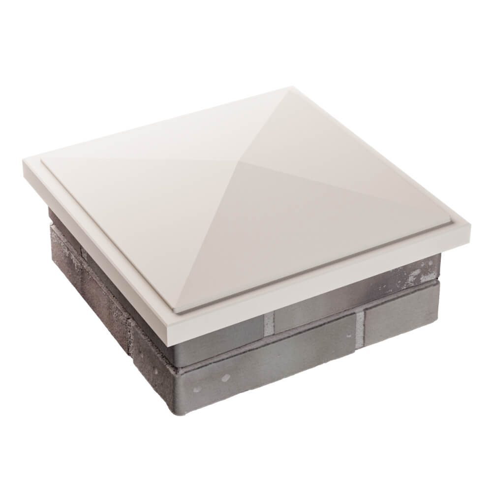 Колпак Zking БонаМоно Бежевый на столб 1.5х1.5 кирпича (385х385, 400х400мм) в Миассе фото