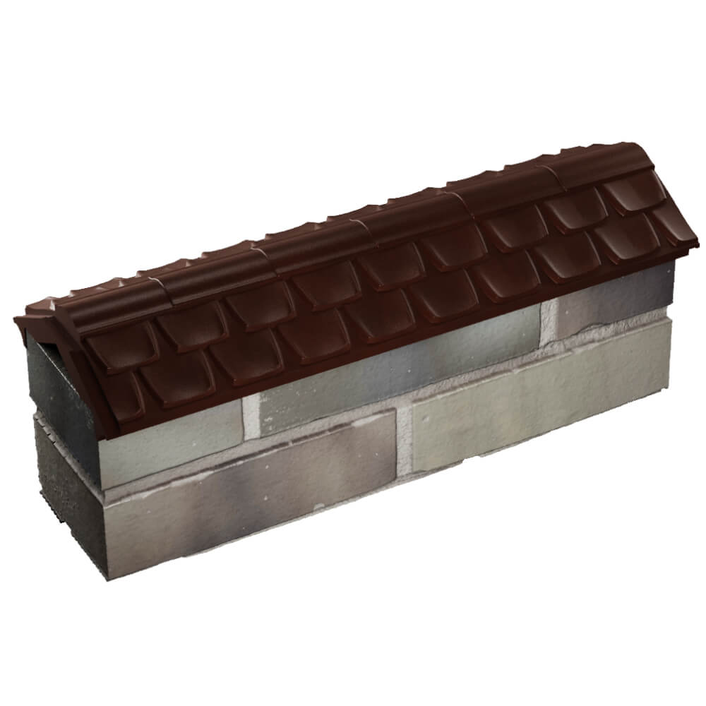 Парапет Zking Эльбрус Коричневый с посадкой на 0.5 кирпича (130мм) в Миассе фото