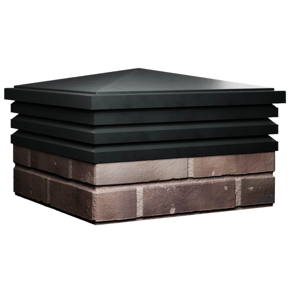 Колпак Zking Бона ХайТек Черный на столб 2х2 кирпича (513х513мм) в Миассе фото