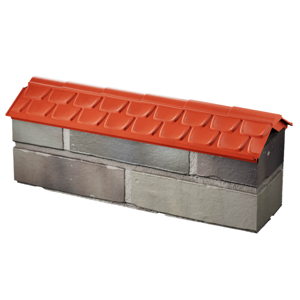 Парапет Zking Эльбрус Красный с посадкой на 0.5 кирпича (130мм) в Миассе фото