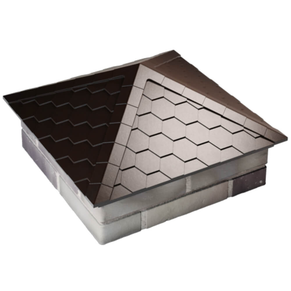 Колпак Zking Эверест Коричневый на столб 2х2 кирпича (535х535мм) Миасс фото