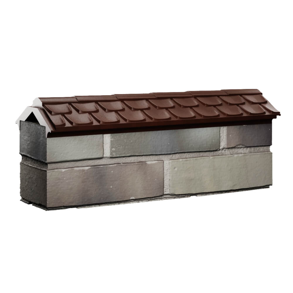Парапет Zking Эльбрус Коричневый с посадкой на 0.5 кирпича (130мм) Миасс фото