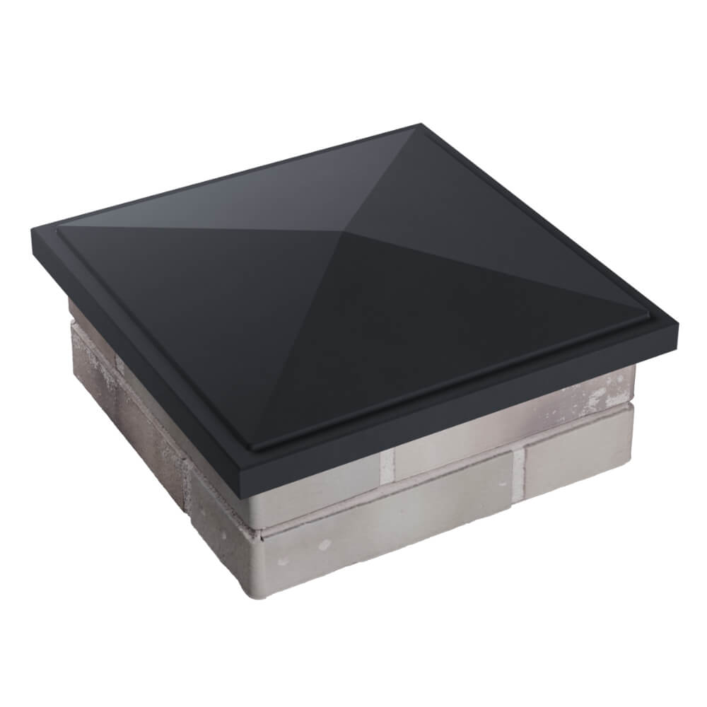 Колпак Zking БонаМоно Серый на столб 1.5х1.5 кирпича (385х385, 400х400мм) в Миассе фото