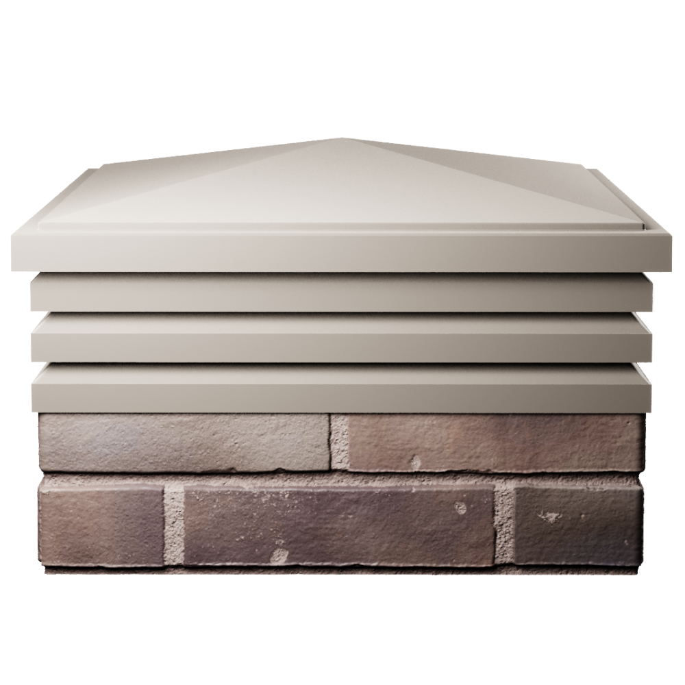 Колпак Zking Бона ХайТек Бежевый на столб 2х2 кирпича (513х513мм) Миасс фото