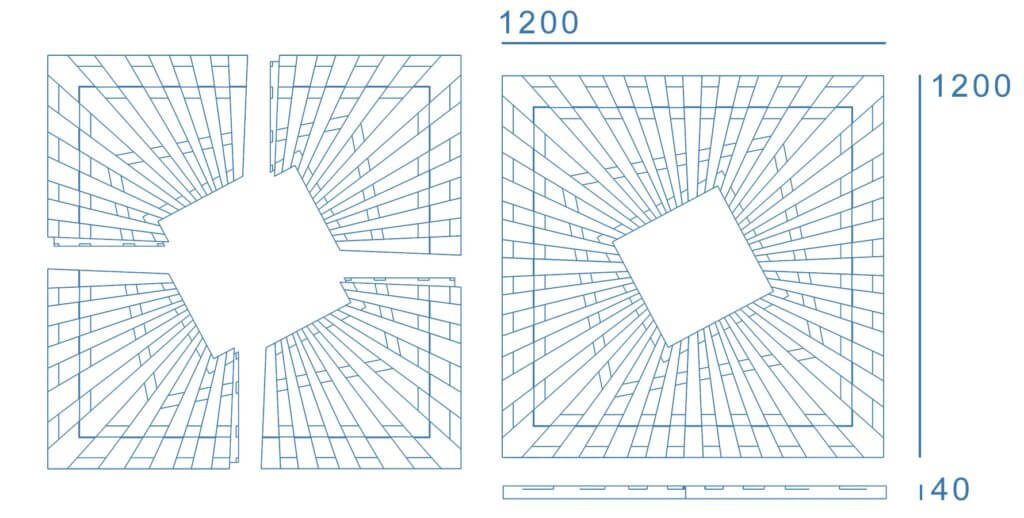 Приствольная решетка для дерева ZKING ATMOSPHERE 1.2х1.2м Красная в Миассе фото