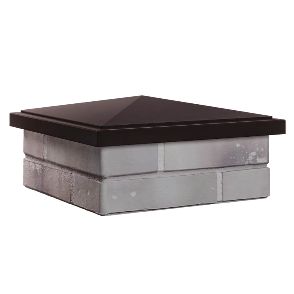 Колпак Zking БонаМоно Коричневый на столб 1.5х1.5 кирпича (385х385, 400х400мм) в Миассе фото