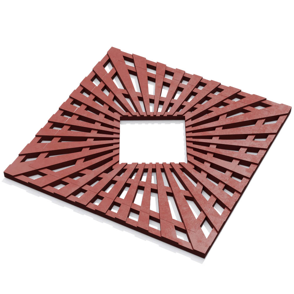 Приствольная решетка для дерева ZKING ATMOSPHERE 1.2х1.2м Красная в Миассе фото