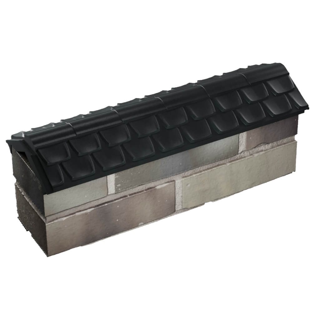 Парапет Zking Эльбрус Черный с посадкой на 0.5 кирпича (130мм) в Миассе фото