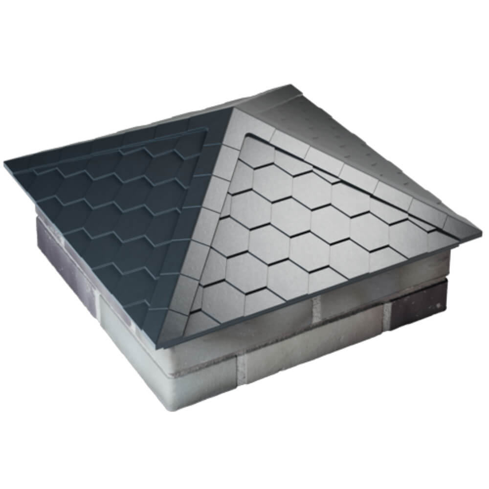 Колпак Zking Эверест Серый на столб 2х2 кирпича (535х535мм) Миасс фото