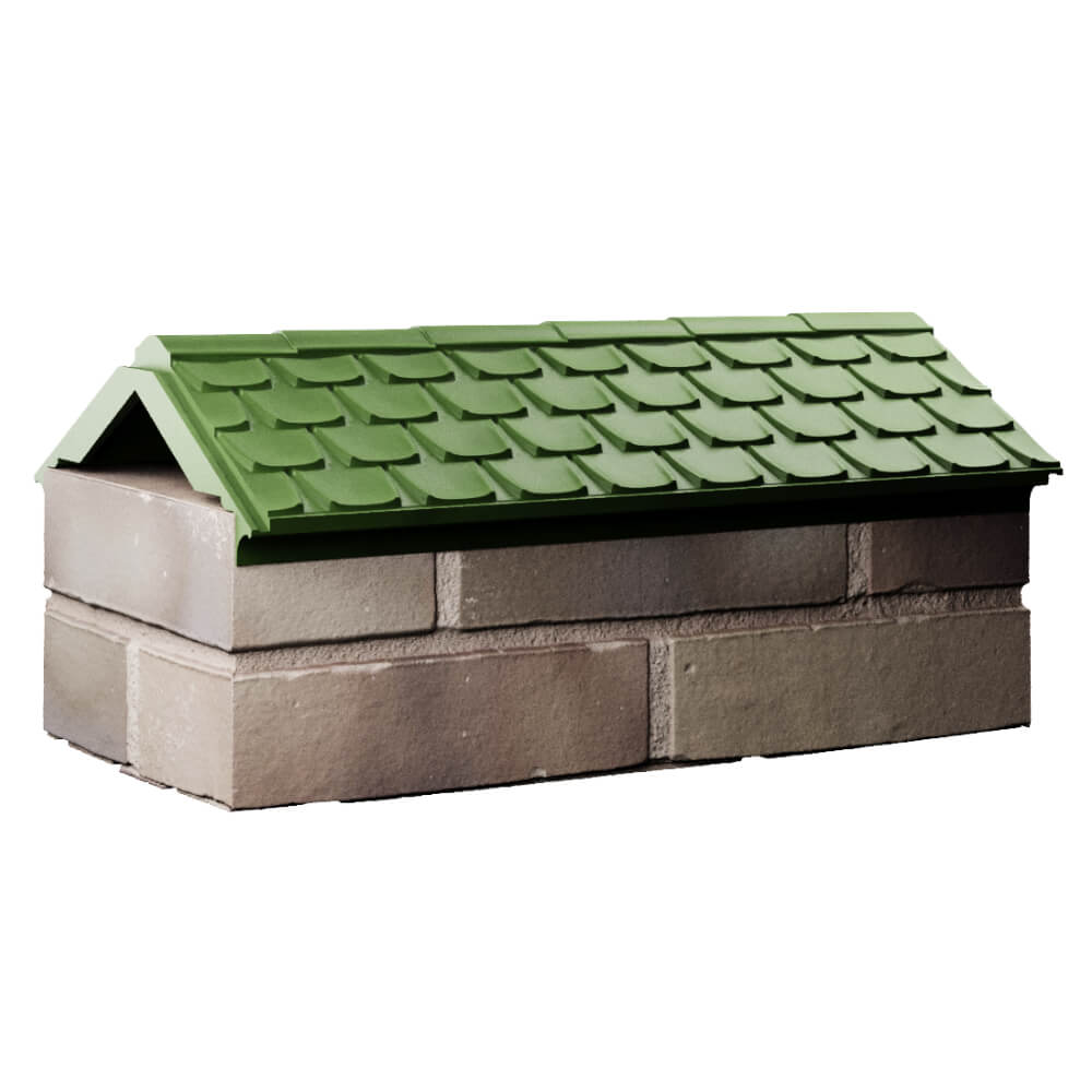 Парапет Zking Эльбрус Зеленый с посадкой на 1 кирпич (255мм) Миасс фото