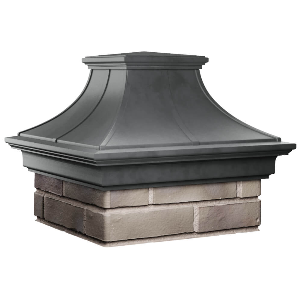 Колпак Zking Монблан Премиум Серый на столб 1.5х1.5 кирпича (385х385мм) в Миассе фото