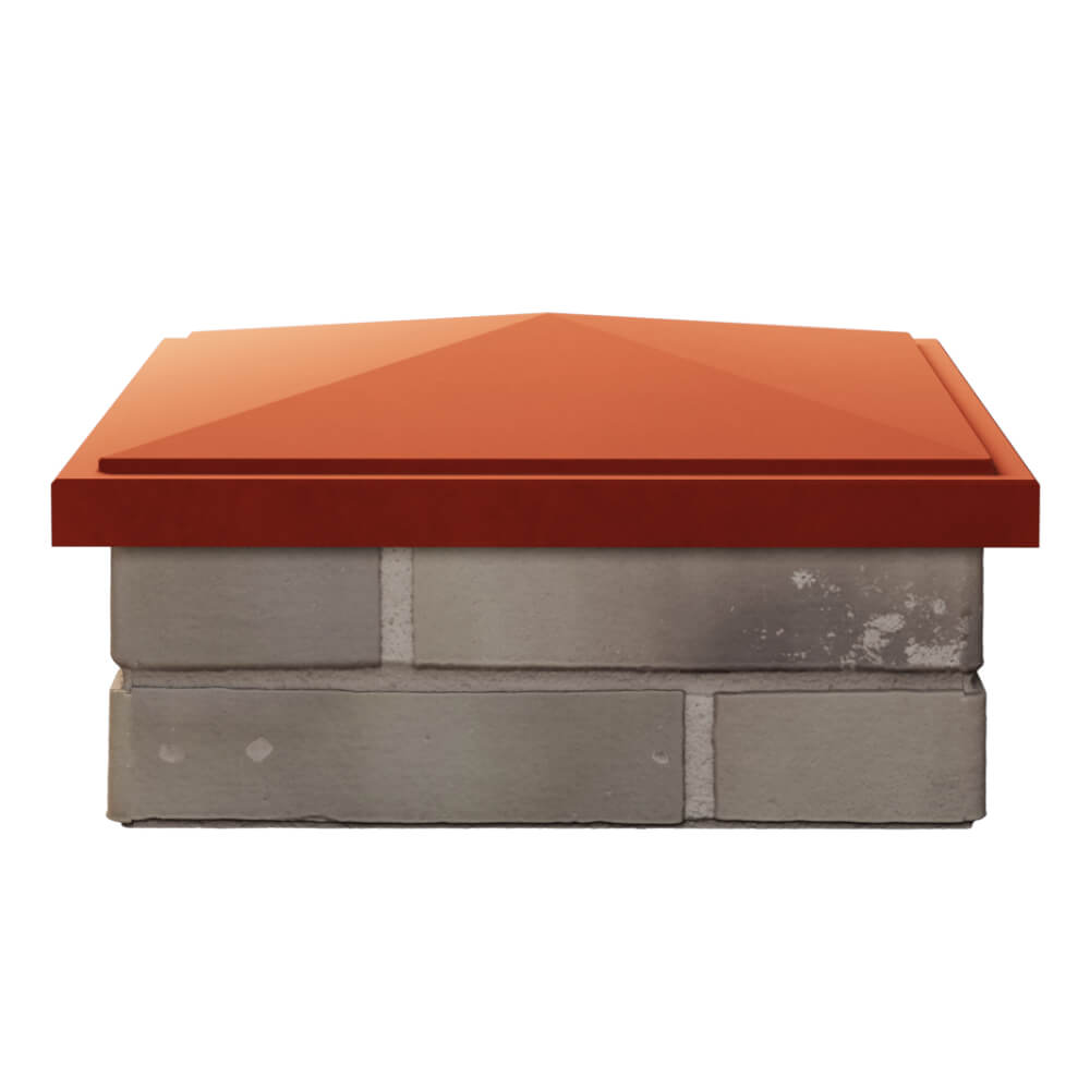 Колпак Zking БонаМоно Красный на столб 1.5х1.5 кирпича (385х385, 400х400мм) Миасс фото