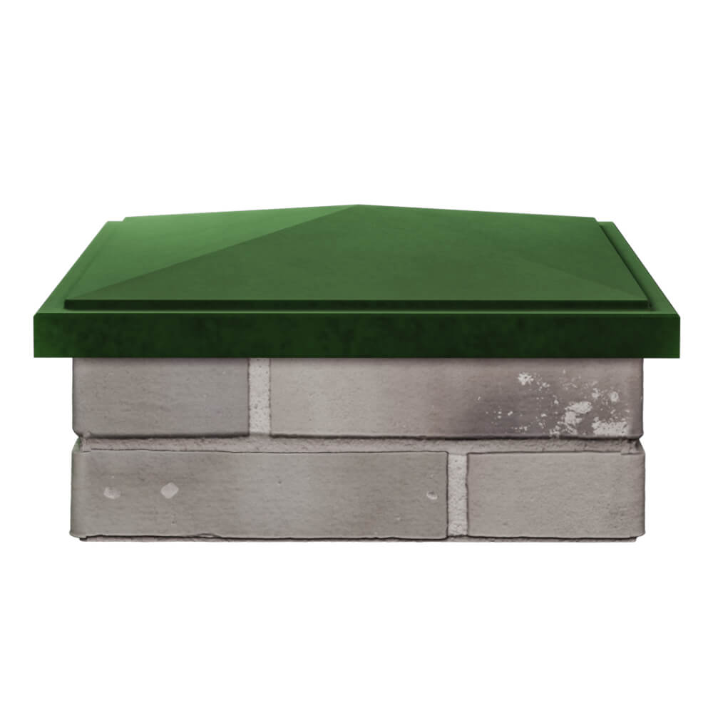 Колпак Zking БонаМоно Зеленый на столб 1.5х1.5 кирпича (385х385, 400х400мм) Миасс фото