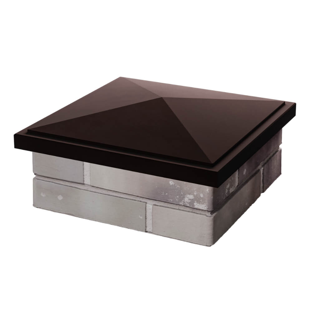 Колпак Zking БонаМоно Коричневый на столб 1.5х1.5 кирпича (385х385, 400х400мм) в Миассе фото