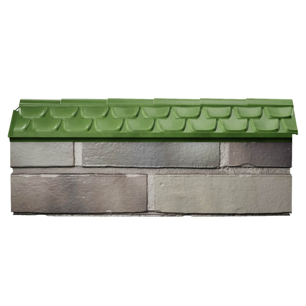 Парапет Zking Эльбрус Зеленый с посадкой на 0.5 кирпича (130мм) в Миассе фото