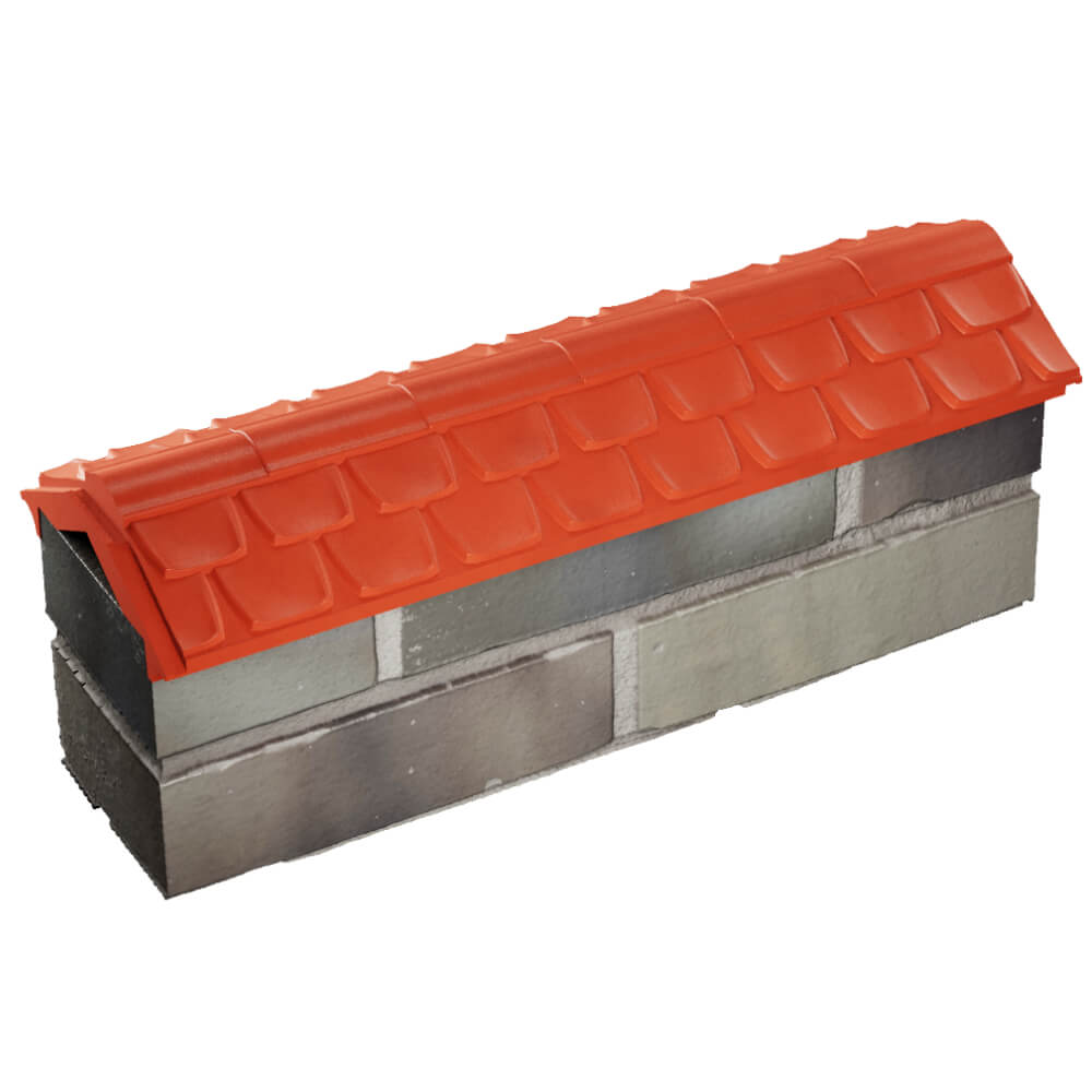 Парапет Zking Эльбрус Красный с посадкой на 0.5 кирпича (130мм) в Миассе фото