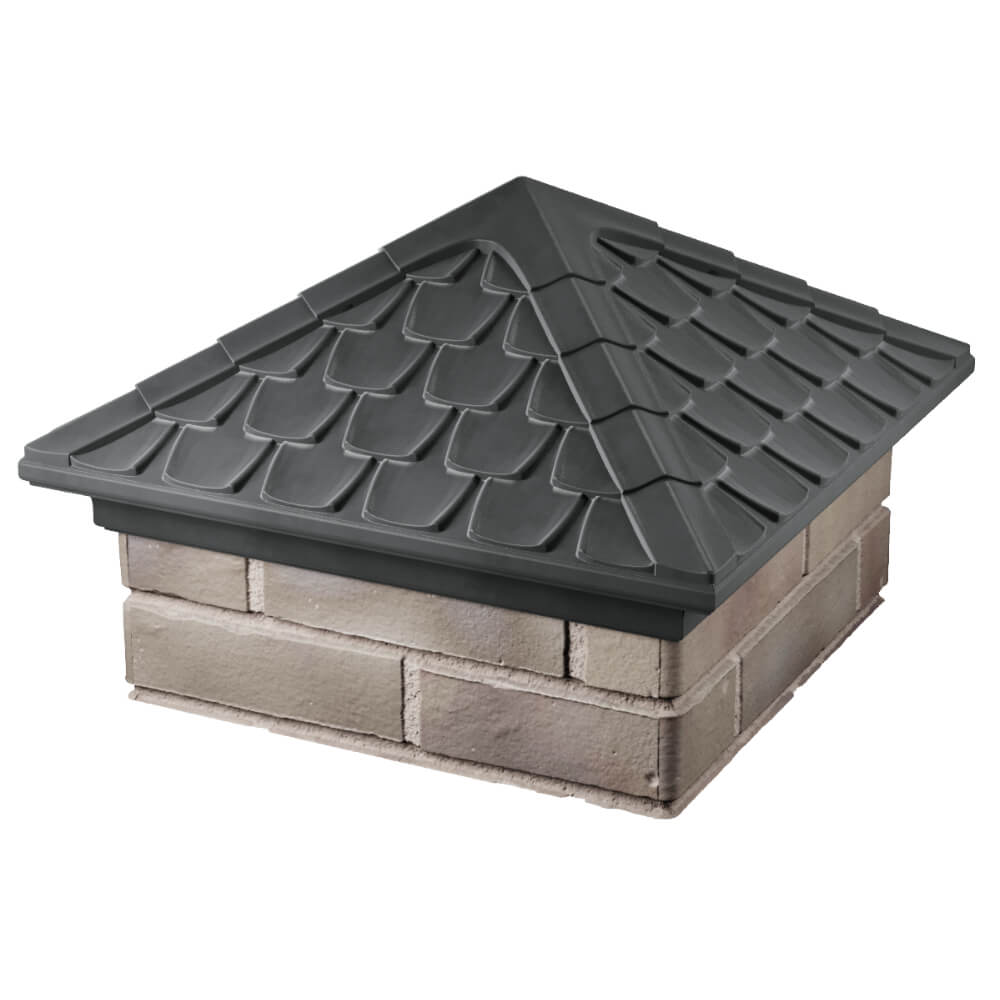 Колпак Zking Эльбрус Серый на столб 1.5х1.5 кирпича (385х385мм) в Миассе фото