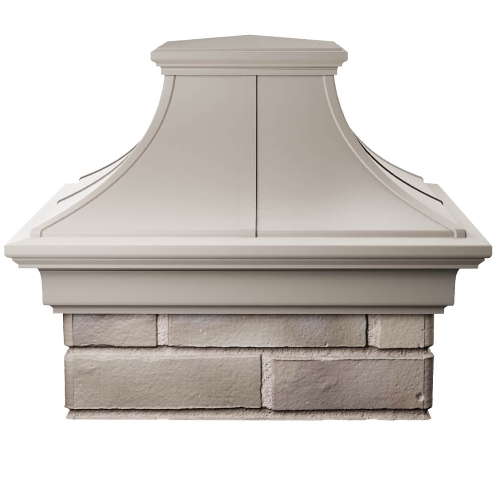 Колпак Zking Монблан Премиум Бежевый на столб 1.5х1.5 кирпича (385х385мм) Миасс фото