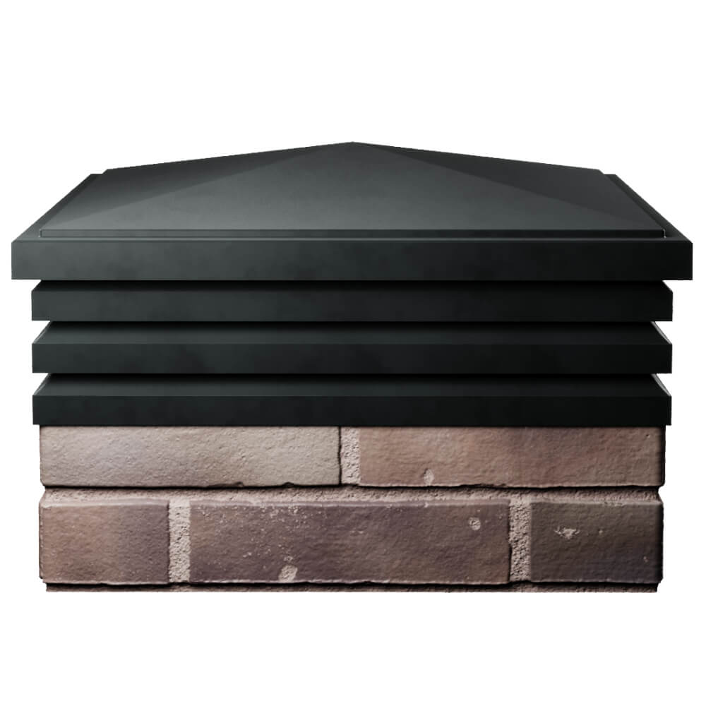 Колпак Zking Бона ХайТек Черный на столб 2х2 кирпича (513х513мм) Миасс фото