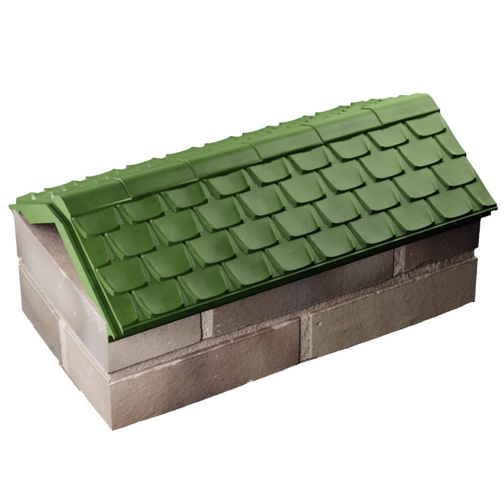 Парапет Zking Эльбрус Зеленый с посадкой на 1 кирпич (255мм) в Миассе фото