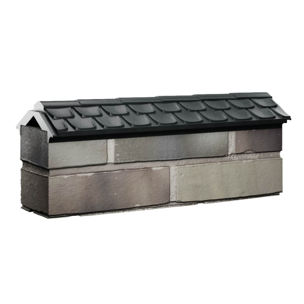 Парапет Zking Эльбрус Черный с посадкой на 0.5 кирпича (130мм) Миасс фото