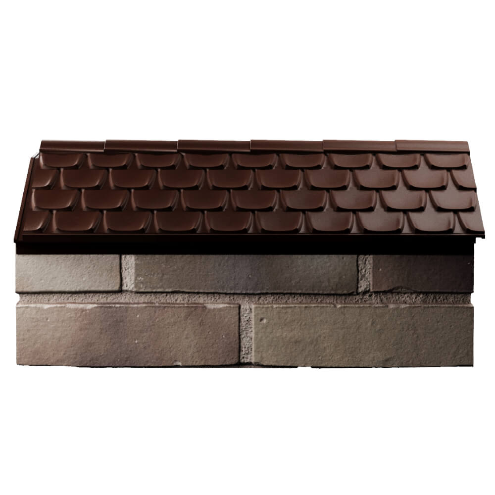 Парапет Zking Эльбрус Коричневый с посадкой на 1 кирпич (255мм) в Миассе фото