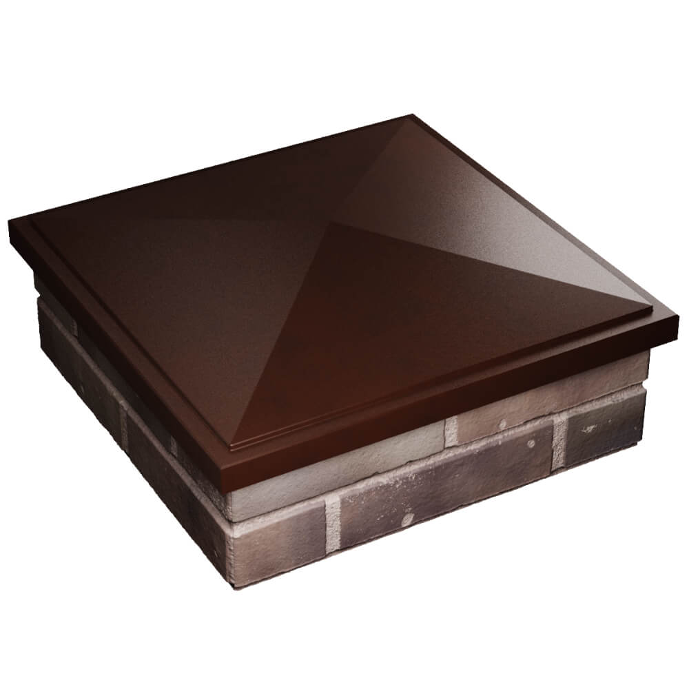 Колпак Zking БонаМоно Коричневый на столб 2х2 кирпича (515х515, 530х530мм) в Миассе фото