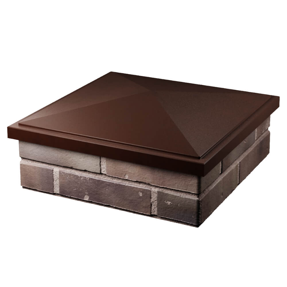 Колпак Zking БонаМоно Коричневый на столб 2х2 кирпича (515х515, 530х530мм) в Миассе фото