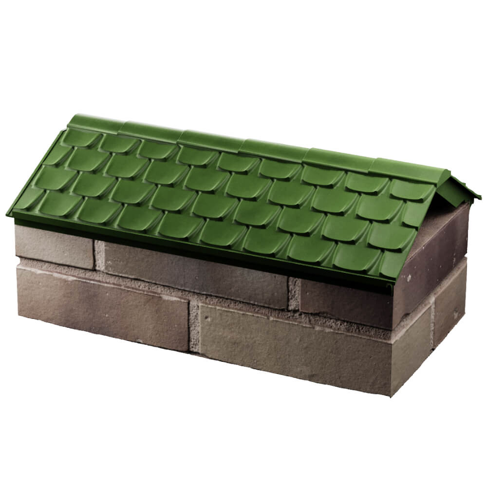 Парапет Zking Эльбрус Зеленый с посадкой на 1 кирпич (255мм) в Миассе фото