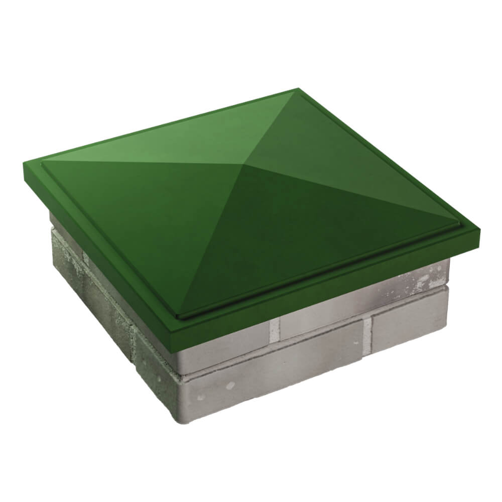 Колпак Zking БонаМоно Зеленый на столб 1.5х1.5 кирпича (385х385, 400х400мм) в Миассе фото