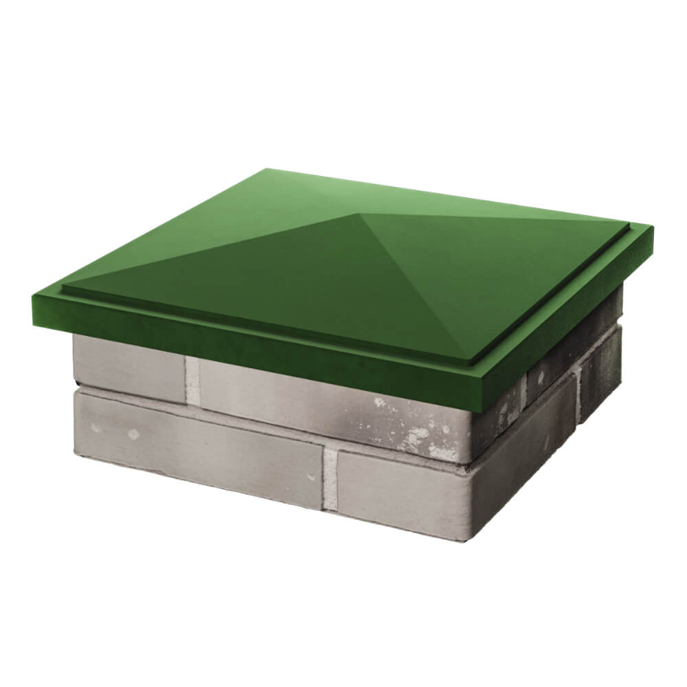 Колпак Zking БонаМоно Зеленый на столб 1.5х1.5 кирпича (385х385, 400х400мм) в Миассе фото