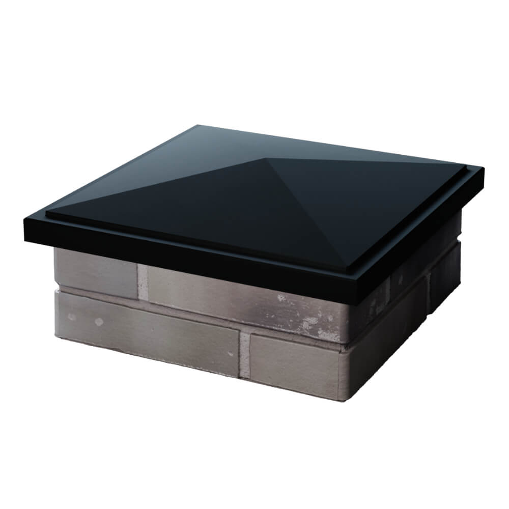 Колпак Zking БонаМоно Черный на столб 1.5х1.5 кирпича (385х385, 400х400мм) в Миассе фото