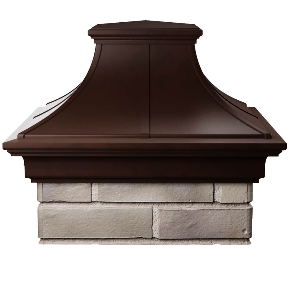 Колпак Zking Монблан Премиум Коричневый на столб 1.5х1.5 кирпича (385х385мм) Миасс фото