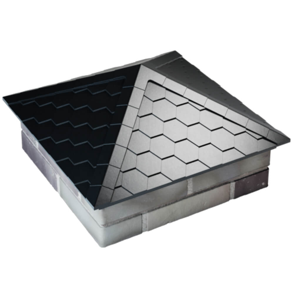 Колпак Zking Эверест Черный на столб 2х2 кирпича (535х535мм) Миасс фото