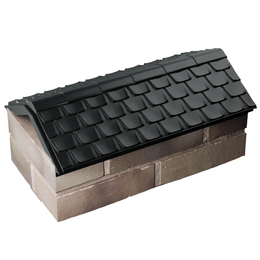 Парапет Zking Эльбрус Черный с посадкой на 1 кирпич (255мм) в Миассе фото