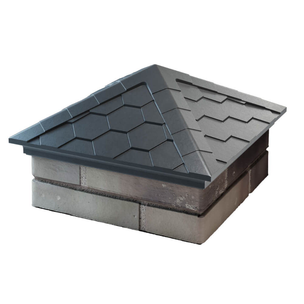 Колпак Zking Эверест Серый на столб 1.5х1.5 кирпича (390х390мм) в Миассе фото