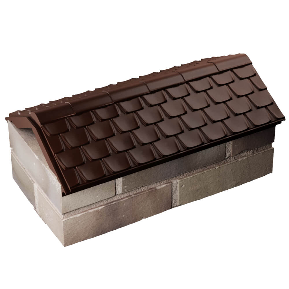Парапет Zking Эльбрус Коричневый с посадкой на 1 кирпич (255мм) в Миассе фото