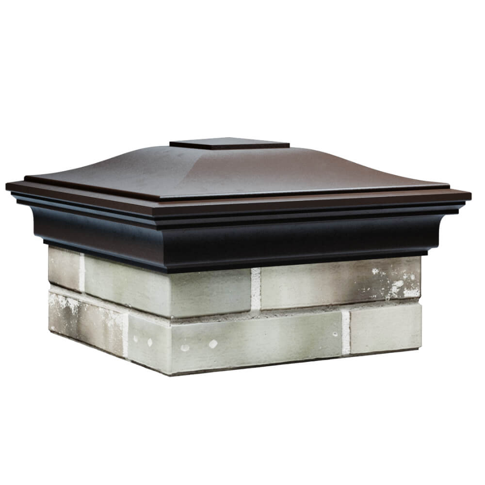 Колпак Zking Монблан Коричневый на столб 1.5х1.5 кирпича (385х385мм) в Миассе фото