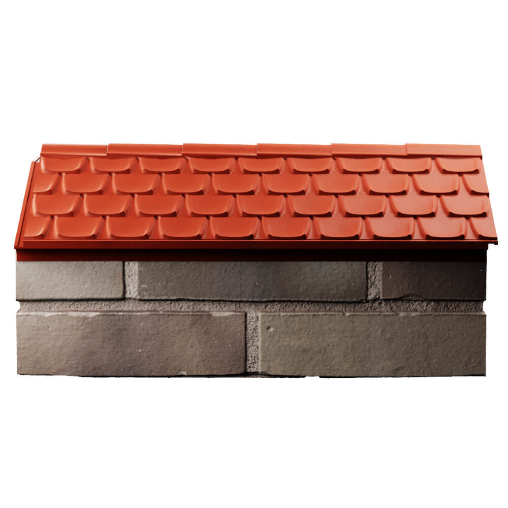 Парапет Zking Эльбрус Красный с посадкой на 1 кирпич (255мм) в Миассе фото