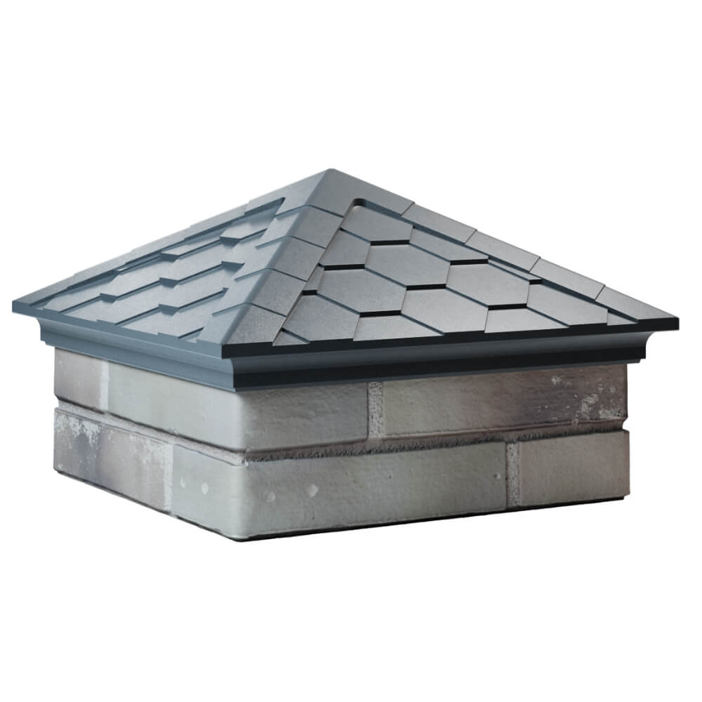 Колпак Zking Эверест Серый на столб 1.5х1.5 кирпича (390х390мм) в Миассе фото