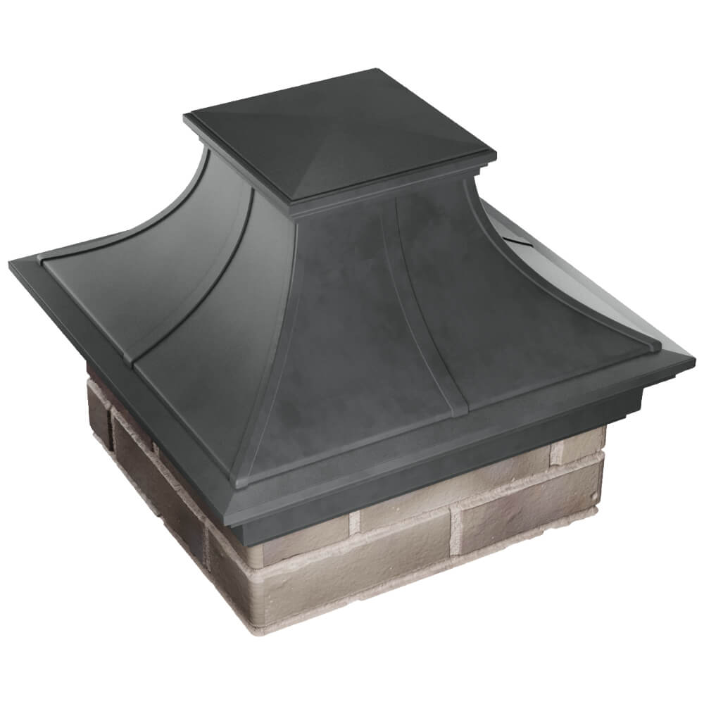 Колпак Zking Монблан Премиум Серый на столб 1.5х1.5 кирпича (385х385мм) в Миассе фото