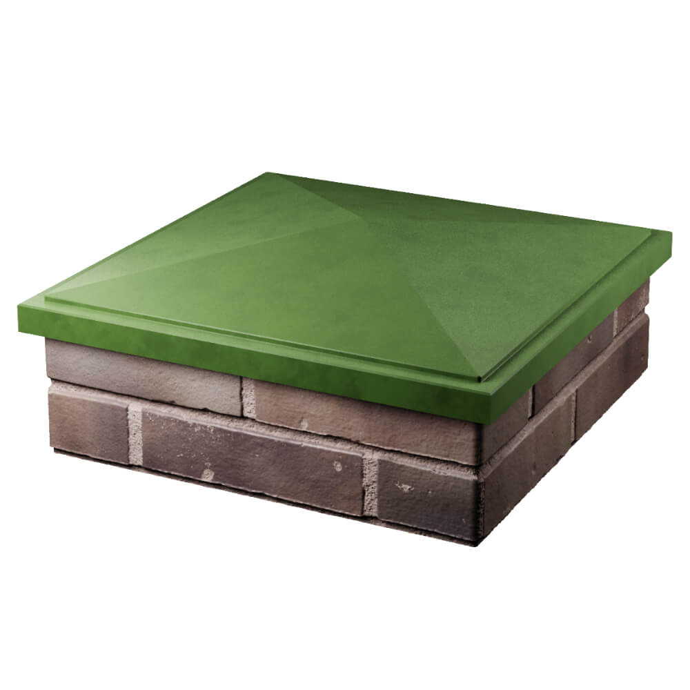 Колпак Zking БонаМоно Зеленый на столб 2х2 кирпича (515х515, 530х530мм) в Миассе фото